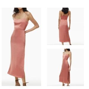 Wilfred Magdalena Satin Dress in Earthen Red - size 4